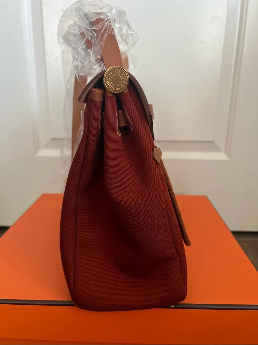 Hermès Herbag Zip RT 31 Verso Hunter Cow/Bico Officier Canvas - Picture 6 of 16